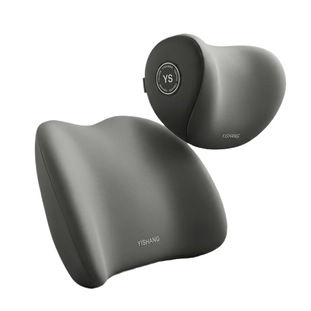 Memory Foam Car Neck Pillow Lumbar Support - Auto-Kopfstütze & Lendenwirbelstützkissen, ergonomisches Auto-Sitzkissen für